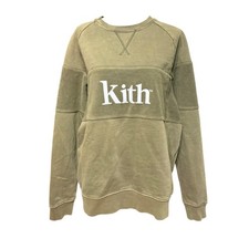 Kith Paneled Williams Crewneck Sweatshirt Olive Green Men's Size L