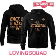 LA Dodgers  2025 World Series Champions Back to Back Champions 2 Sided Hoodie