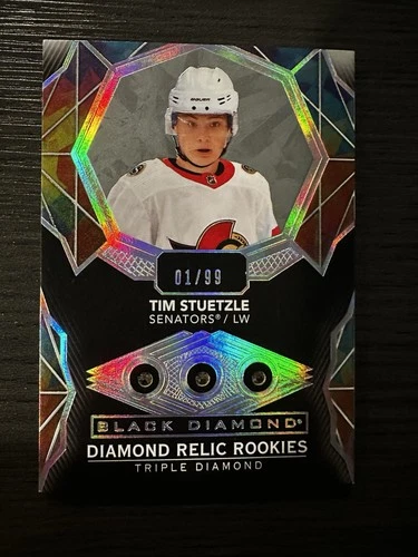 2020-21 Tim Stutzle - Upper Deck Black Diamond - Diamond Relic Rookie Gems 1/99