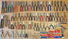 Lot of (80) Pliers Tools - Linesman, Duck Bill, Parallel Jaw, Knives &More