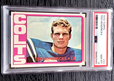 1972 TOPPS TED HENDRICKS ROOKIE FOOTBALL CARD #93 **PHENOMENAL** PSA 8 NRMT-MINT