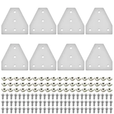 8 PCS 3030 T-Plate Connector Joint Plate T-Slot Hardware V-Slot Silver