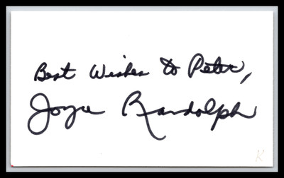 Joyce Randolph - Actress - 3x5 Card - Signed / Autograph (k)