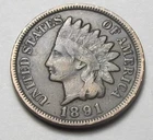 1891 INDIAN HEAD CENT,MOST OF LIBERTY, VERY NICE COIN!!!!(A7)