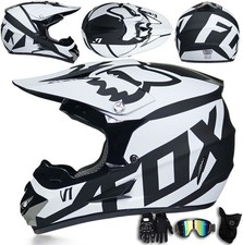 2026 Kinder Erwachsene Motocross Helm Integralhelm + Cross Brille + Handschuhe