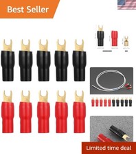 Spade Terminals Connectors: 10Pcs Spade Connector 4GA Gauge Strip Terminal Fo...