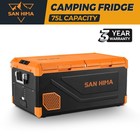 San Hima Portable Camping Fridge Freezer 75L Dual Zone Caravan Car Cooler 4WD