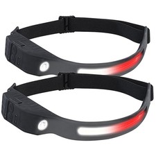 KryoLights 2er-Set Akku-Stirnlampen, 230&deg;-Flutlicht, COB- & SMD-LED, 500 Lumen