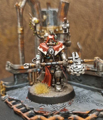 Tech-Priest Enginseer Adeptus Mechanicus Miniature, Warhammer 40K Pro Painted