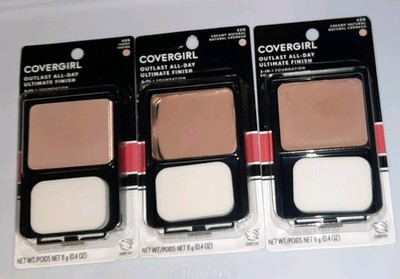 3 Count COVERGIRL Outlast Ultimate Finish  Foundation Ivory & Creamy Natural