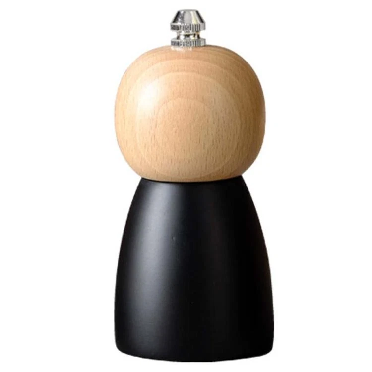 Adjustable Round Head Manual Pepper Mill with Ceramic Core, 4 Inch
