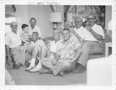 Vintage 1958 All Men Party 1950s Photo Drinking Laughing Funny Face Candid