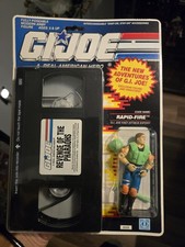 Vintage GI Joe ARAH Rapid Fire with VHS tape 1990 MOC Sealed