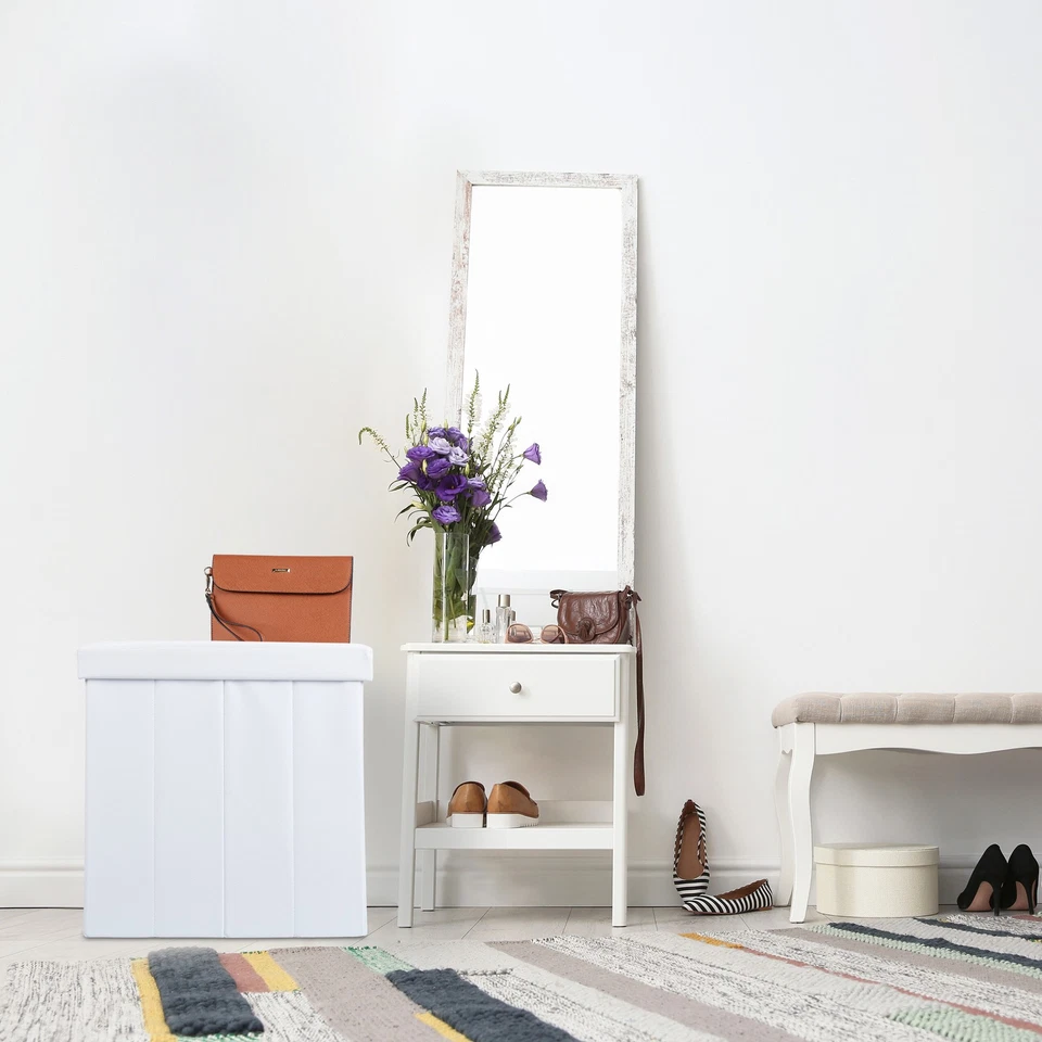 Sitzhocker Sitztruhe Falthocker Stauraumhocker Polsterhocker faltbar 48 L - Bild 2 von 4