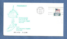 POSEIDON ROCKET FIRED JUN 17,1972 CAPE USS BEN FRANKLIN SPACE COVER NASA
