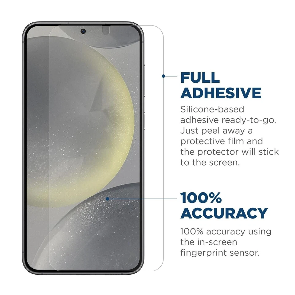 Tech Armor Samsung Galaxy S24 Plus Ballistic Glass Screen Protector - 2 Pack - Image 4 of 4