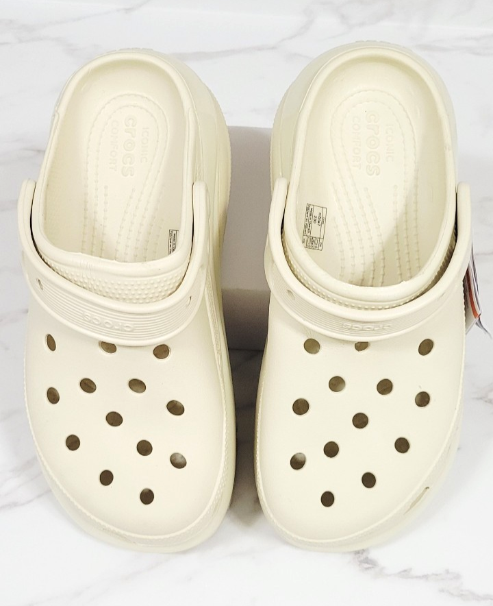 23.5㎝ New Crocs Classic Mega Crush Clog High Heel Ivory Vietnam