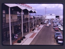 Vtg 1965 35mm Slide - Shopping Center Mall, Cars, French Canada - Kodachrome