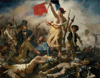 Liberty Leading the People by Eugène Delacroix 16''X20'' GLOSSY POSTER PRINT