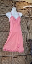 Vintage Coral Lace Full Slip: 1960s Nylon Penney's Adonna, Size 36
