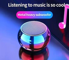 2025 Mini Bluetooth WIRELESS SPEAKER Metallic Blue Purple USB Charging