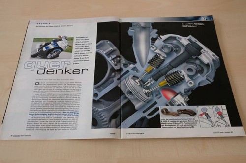 Motorrad 19/2004 BMW K 1200 S Motor seziert - ein interessanter Bericht auf 5 Se