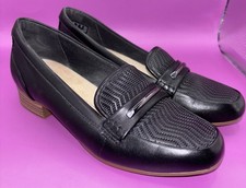 Clarks Collection Juliet Aster Women's Leather Loafer Black EUC Size 6m 0384 