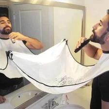 Beard Trimming Apron Hair Catcher Cape for Men Shaving Bib with Suction Cups