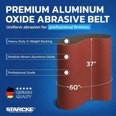 Starcke Premium 37'' x 60'' Sanding Belts Aluminum Oxide Cloth Sander Belts