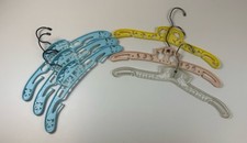 6 Vintage Swivel Carousel, Animals, Plastic Baby Hangers Pink Yellow Blue Clear