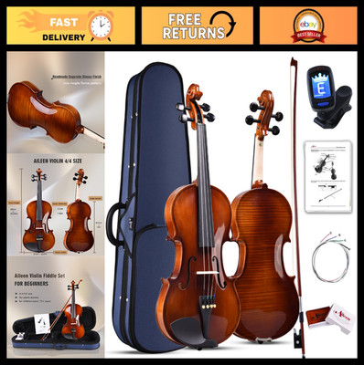 Full Size 4/4 Violin Set for Beginners - Complete Fiddle Kit for Kids & Adults