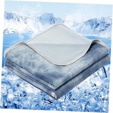 Cooling Blanket Queen Size 90"x90" , Cooling Queen-90"x90" Light Blue