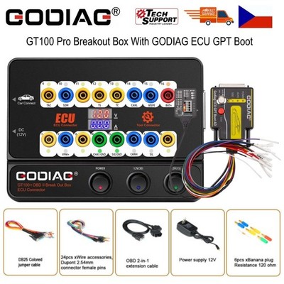 GODIAG GT100 PRO OBDII Break Out Box E-CU Bench Connector With EC-U GPT Boot
