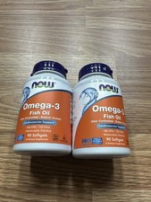 2 X NOW FOODS Omega-3 Molecularly Distilled Enteric Coated - 90 Softgels 3/26