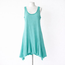 Ralph Lauren Dress Size XL Layered Sleeveless Striped Blue White Micro Stripe