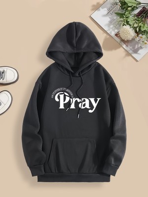Plus Size Hot Mess Express Print Hoodie Polyester Fall Winter