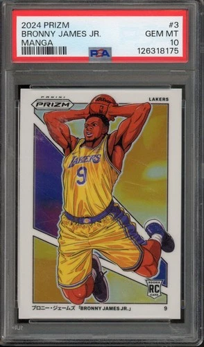 2024-25 Panini Prizm BRONNY JAMES JR #3 RC Rookie Manga SSP Case Hit PSA 10