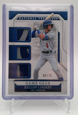 KELLON LINDSEY 2025 Panini National Treasures GGT-KL Game Gear Swatches Trio /25