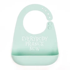Bella Tunno Tots Silicone Feeding Bib Pocket Holiday Green Everybody Prance Now