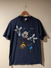 vtg 90s WALT DISNEY MICKEY MOUSE GOOFY 2-SIDED FLORIDA T-Shirt LARGE soft