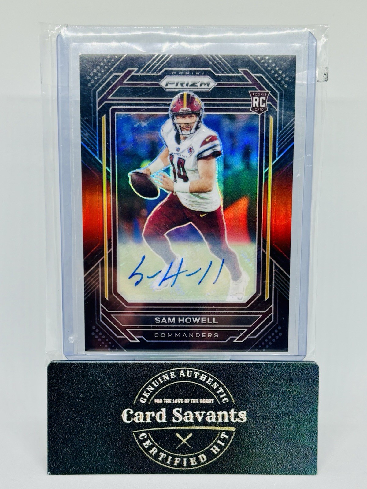 2022 Panini Chronicles Prizm Black SAM HOWELL RED /99 AUTO Rookie RC EAGLES