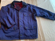 Vintage The Limited Collection 90’s USA Flannel Lined Blue Barn Chore Coat Large