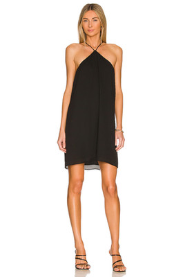 krisa Halter Dress in Black Thin Straps S NWOT $187