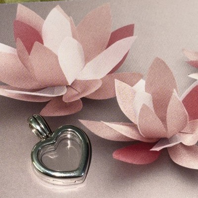 Original Pandora Silber 1,5 cm Schwebendes Herz Medaillon Anhänger Verpackt Silber Sterling
