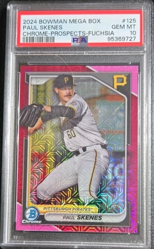 2024 Bowman Chrome PSA 10 Paul Skenes #BCP-125 Fuchsia Mojo Refractor /299