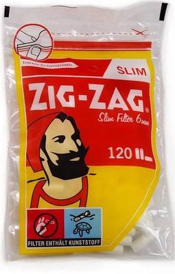 Zig Zag Slim Silter 6mm   34 Stück Aktivkohle Filter   Slim Size Rauchfilter