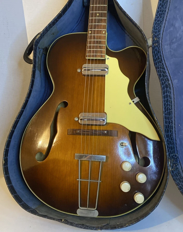 老式Kay电吉他带旧盒! — 第 2/4 张图片