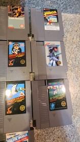 10 NINTENDO NES GAMES LOT 5-SCREW MORIO DUCK HUNT DONKEY KONG HOGANS ALLEY (H2)