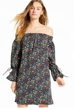 Lucky Brand Off The Shoulder Ditsy Floral Shift Dress S
