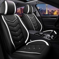 Car Seat Covers Jeep Compass 2007-2026 Nappa Leather 2 Seats Black White